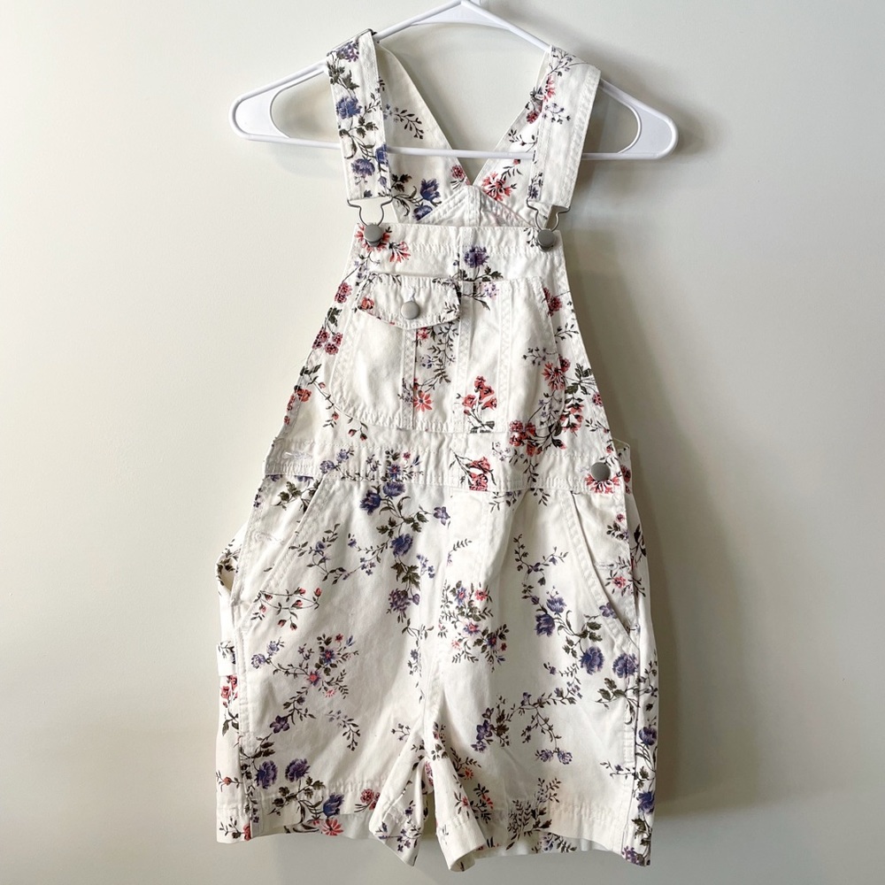 Flower Overall Shorts
